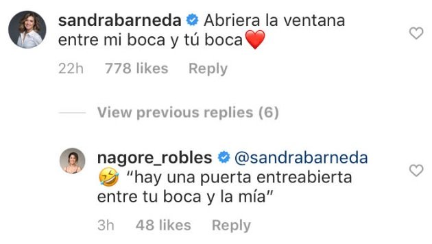 sandra barneda instagram nagore robles