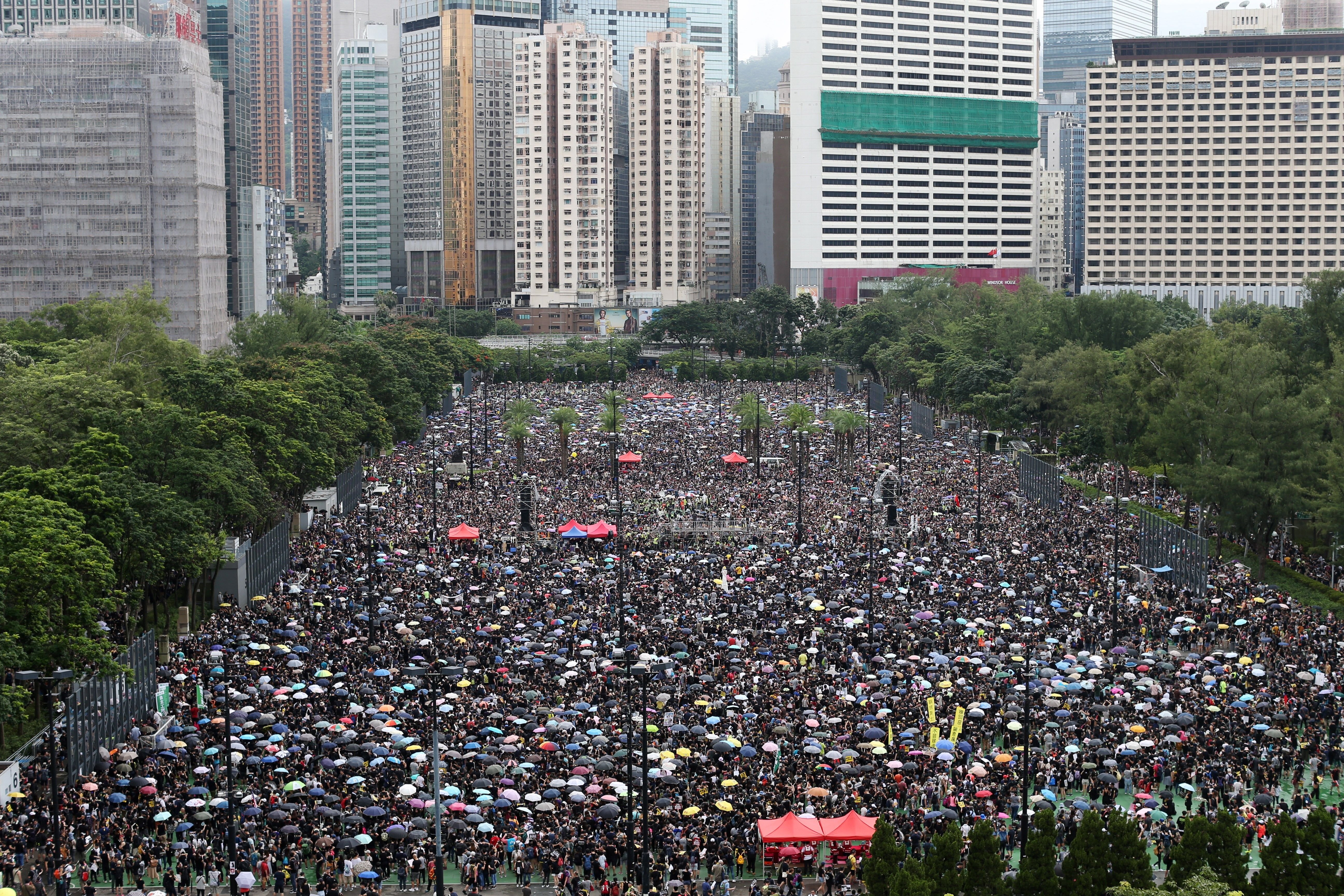 multitudinària manifestació hong kong - efe