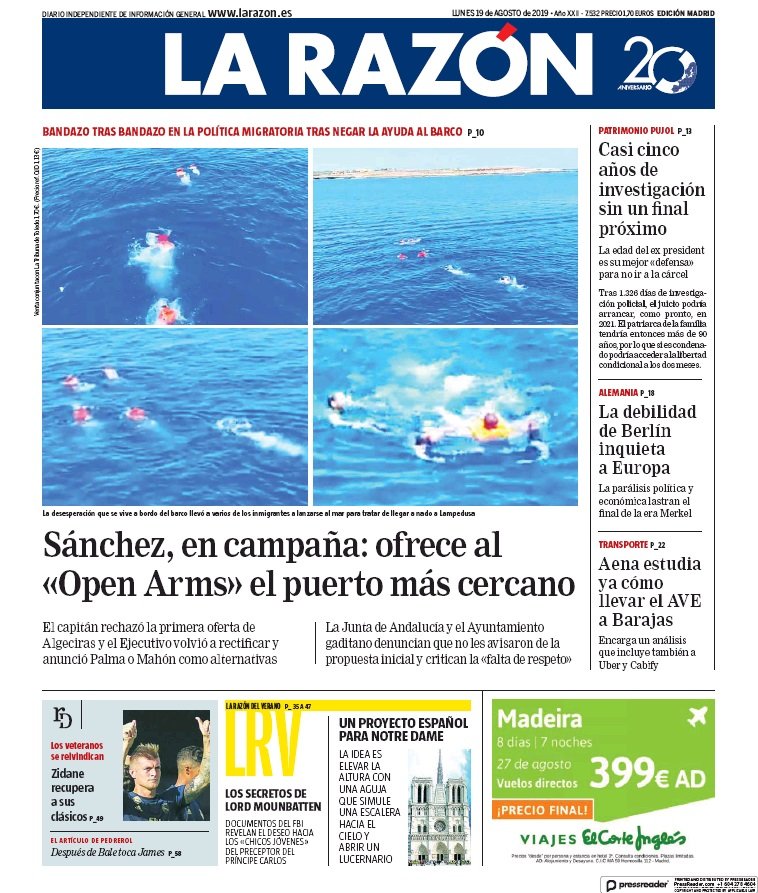 llevada|traída la razon