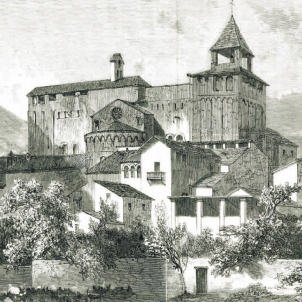 Test 72. Catedrals catalanes. Gravat de la catedral de la Seu d'Urgell (1874). Font Magazine L'Illustration. Paris Test 72. Catedrals catalanes. Gravat de la catedral de la Seu d'Urgell (1874). Font Magazine L'Illustration. Paris