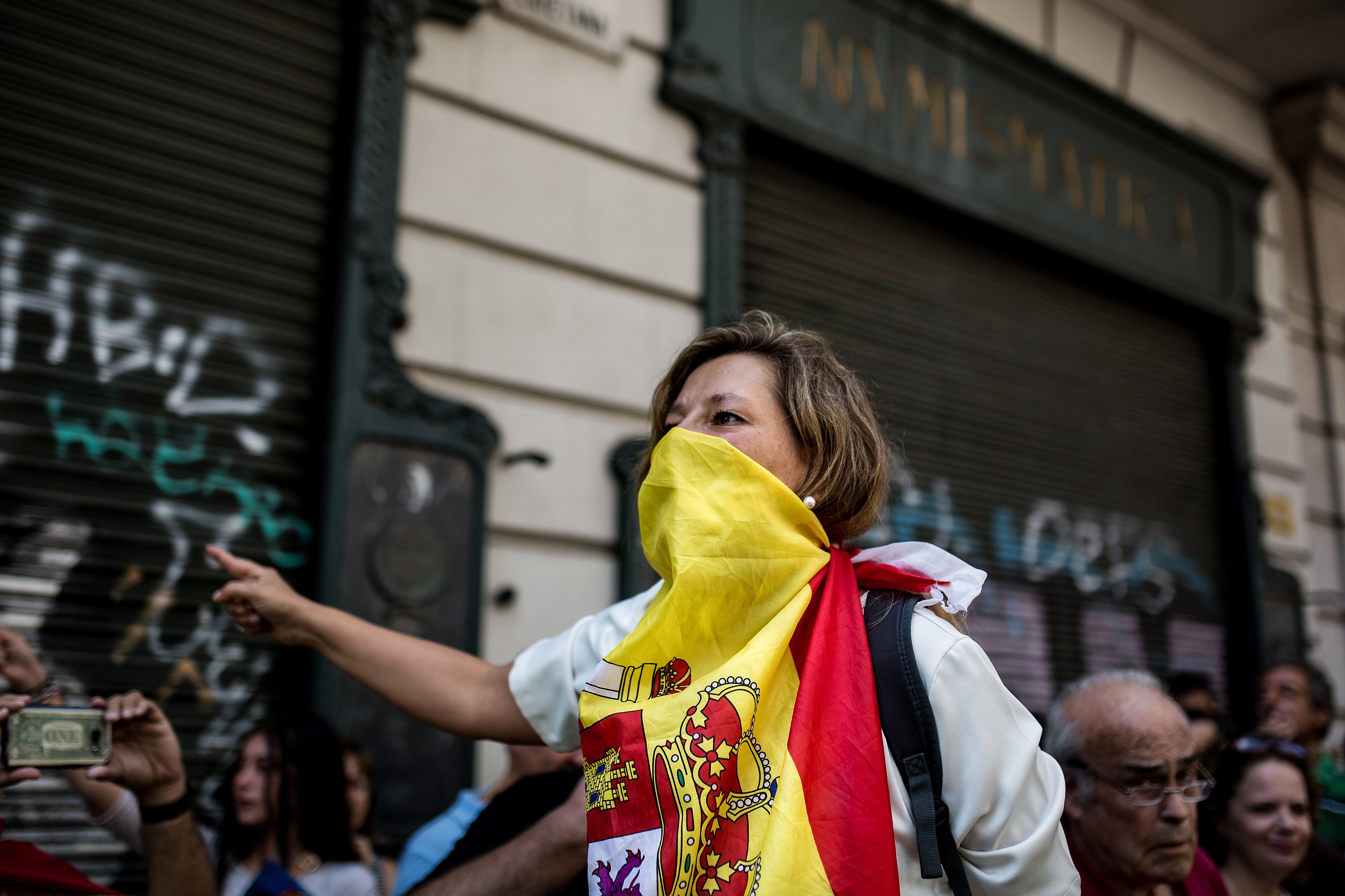 manifestacio espanyolista ultra hablamos español espanyolisme barcelona setembre 2018 - Carles Palacio