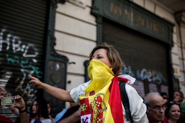 manifestacio españolista ultra hablamos español españolismo barcelona septiembre 2018 - Carles Palacio