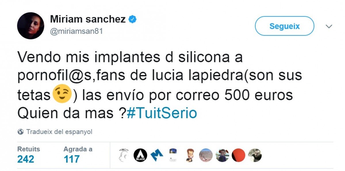 miriam sanchez implantas twitter