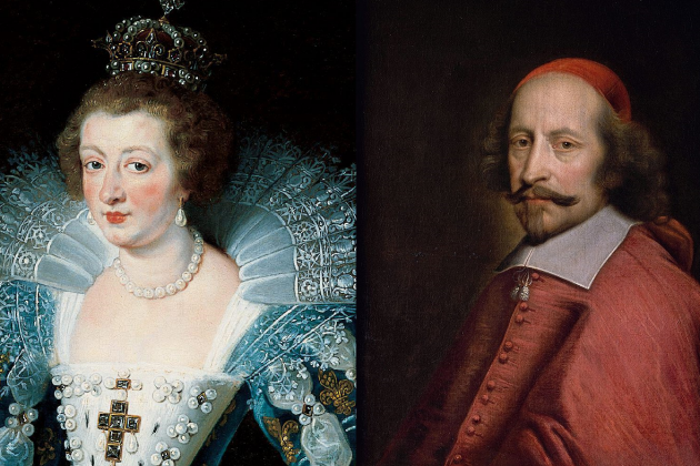 Anna d'Habsburg (Peter Paul Rubens) y el cardenal Mazzarino (Pierre Mignard). Fuente Wikimedia Commons