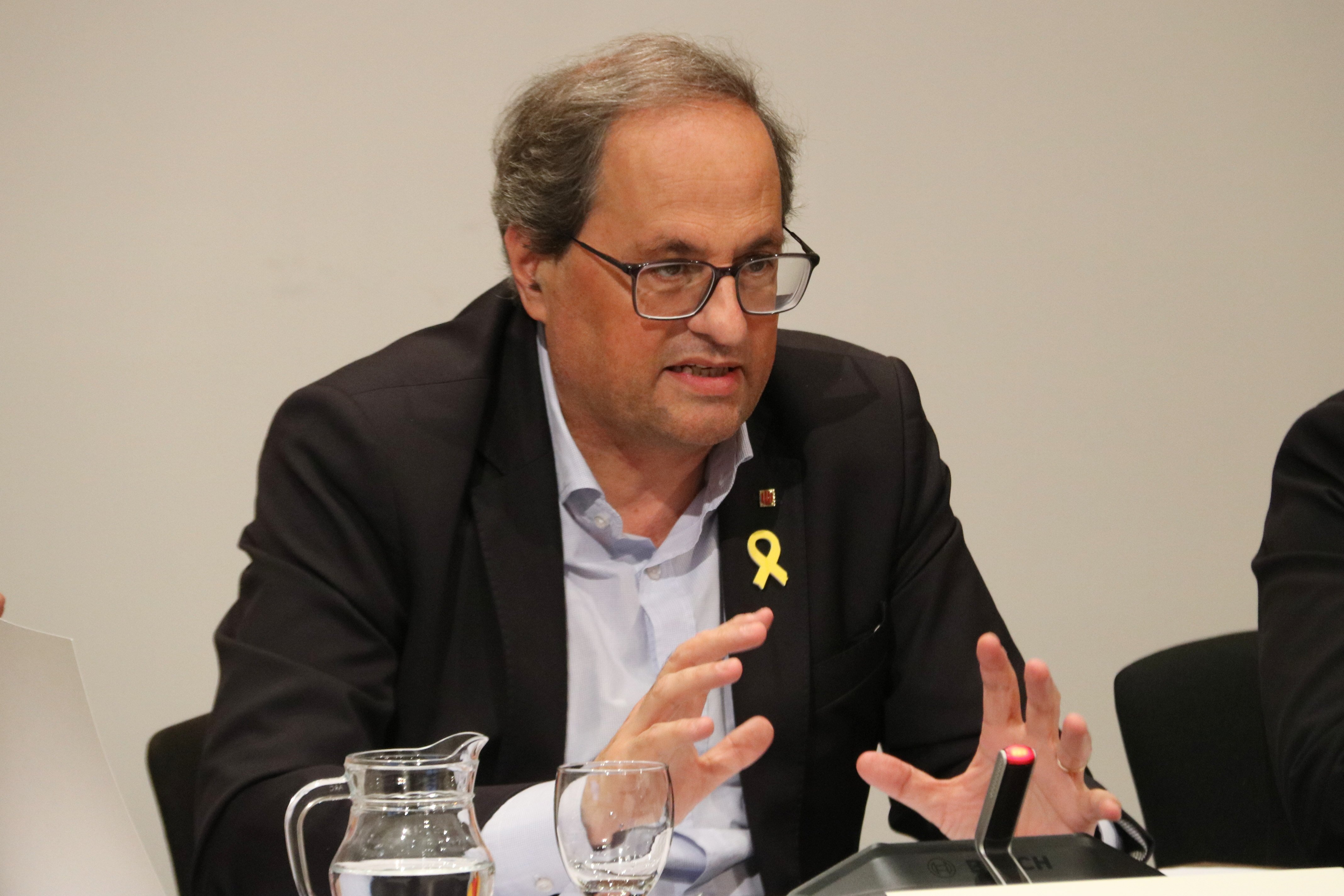 Torra: "No hi ha cap altre camí que la confrontació democràtica"