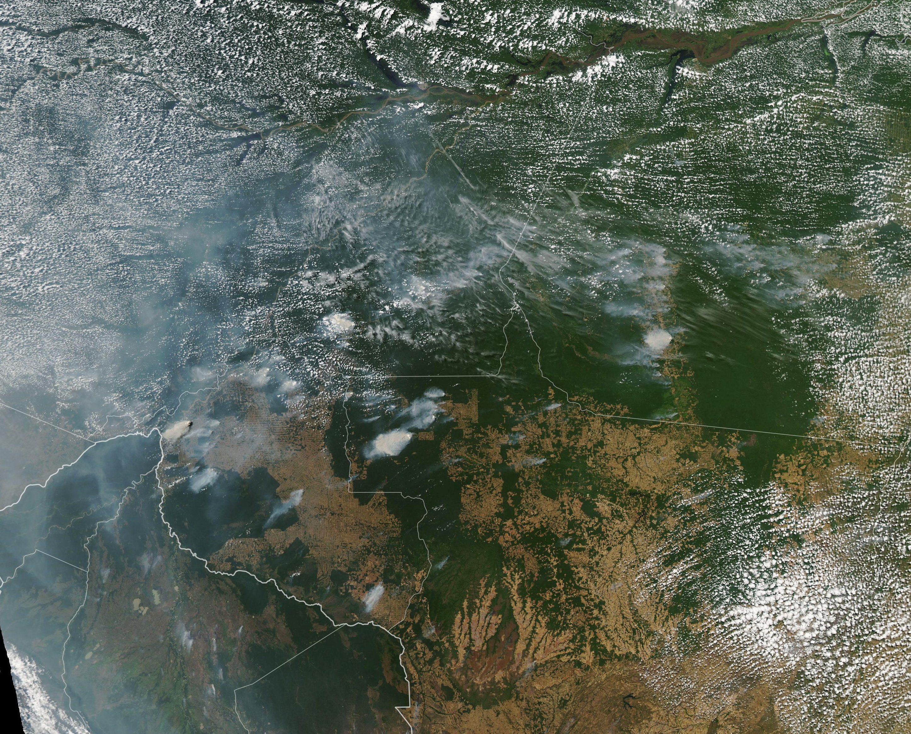 Incendis forestals, Brasil, 2019 (NASA)