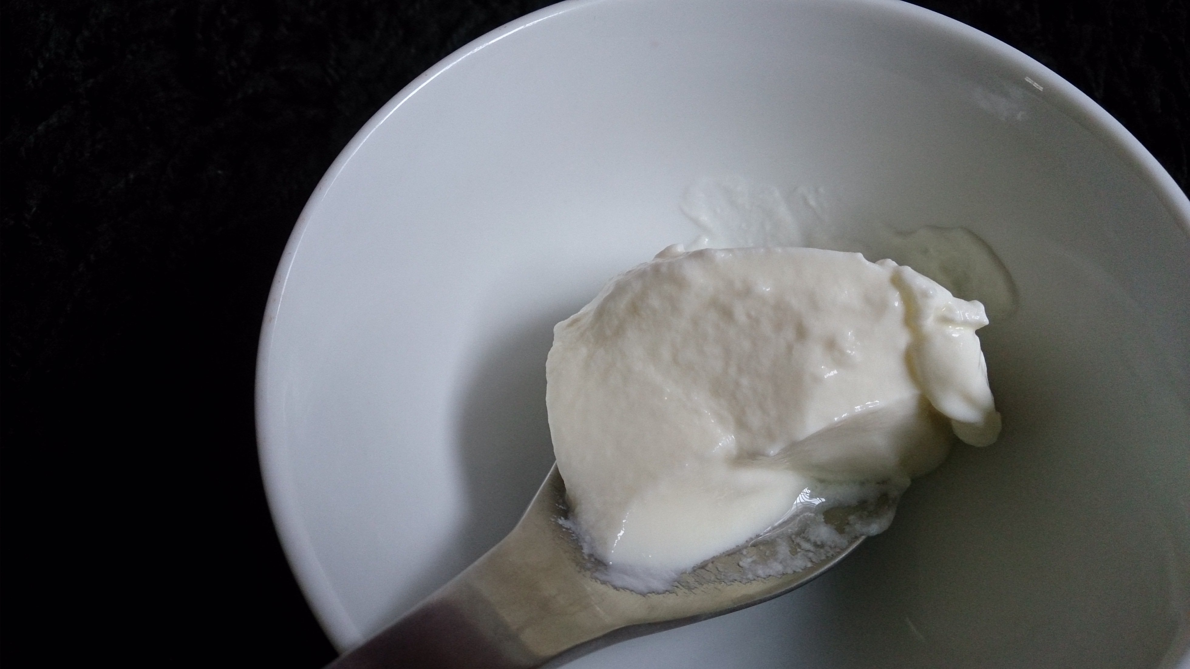Pedazo de yogur
