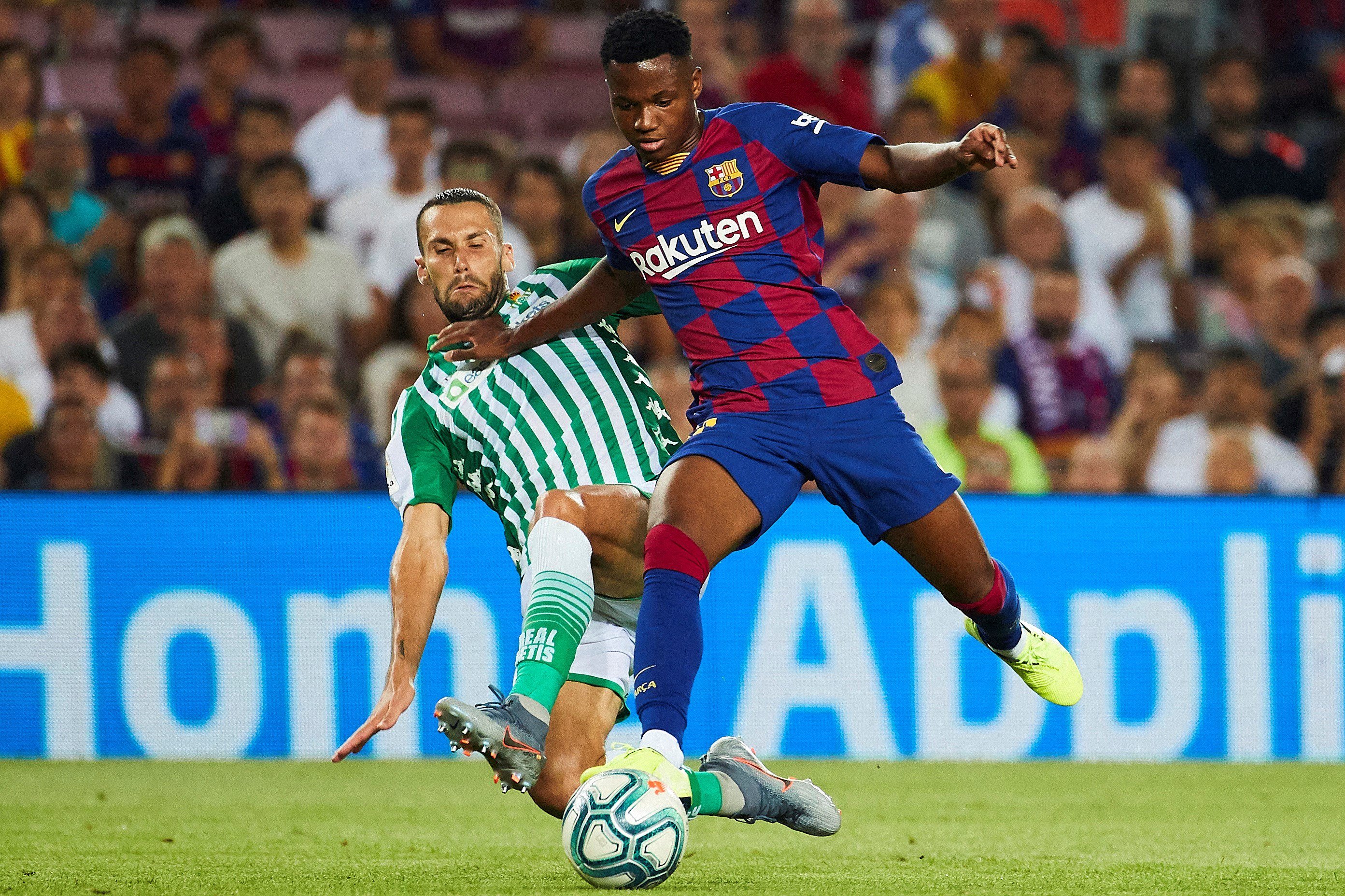 Ansu Fati, segon futbolista més jove en debutar amb el Barça