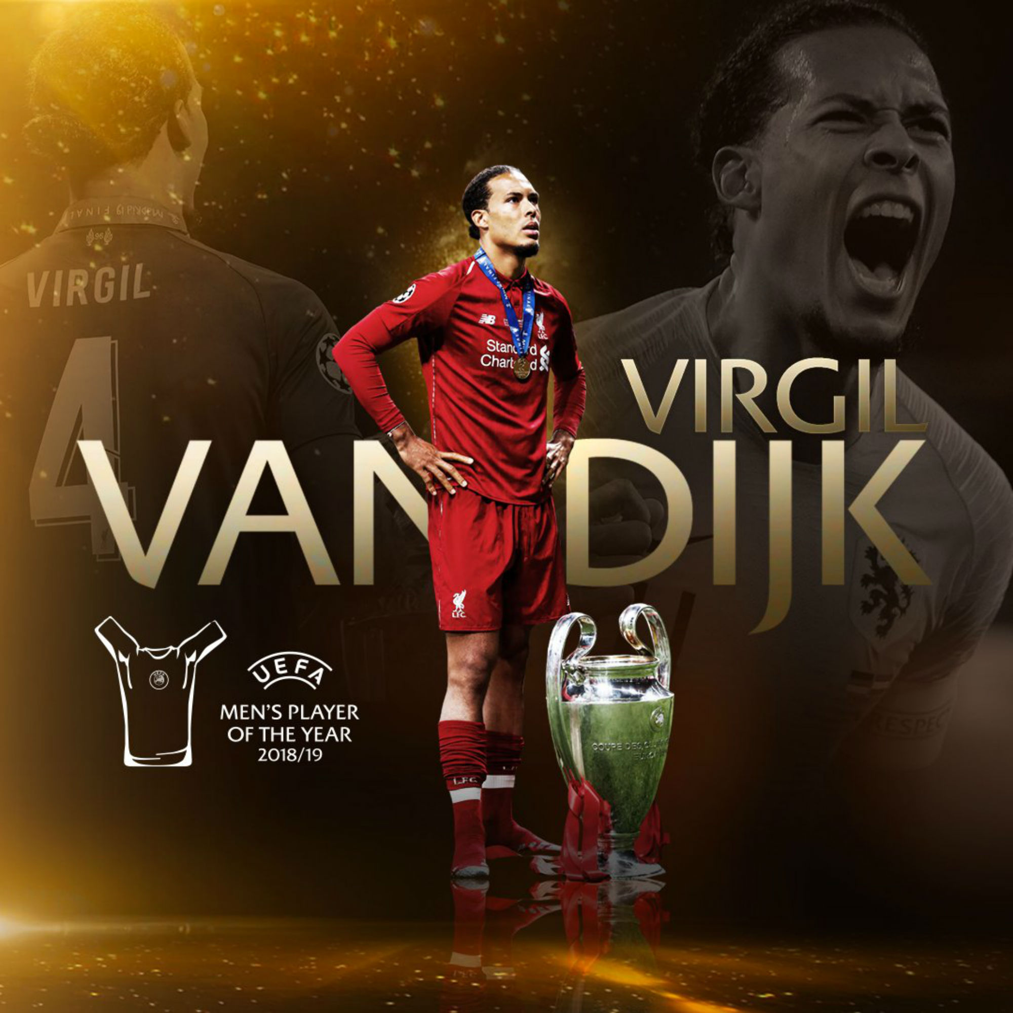 Van Dijk supera a Messi y gana el premio UEFA al mejor jugador de Europa