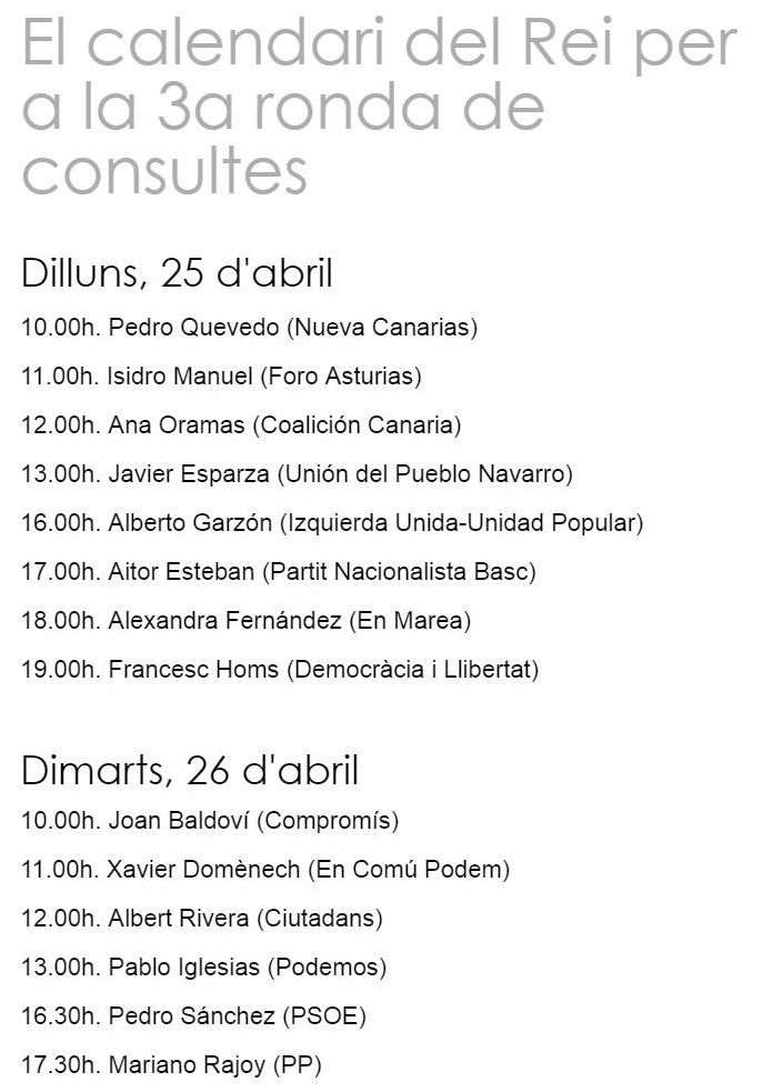 Calendari Rei consultes bo