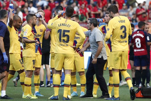 Ernesto Valverde Pique Lenglet Jordi Alba Osasuna Barca EFE