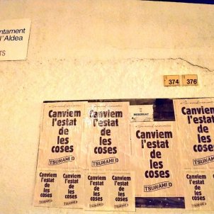 GALERIA | El Tsunami Democràtic s'estén amb una encartellada arreu de Catalunya