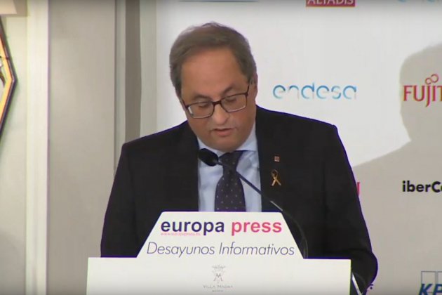 Quim Torra conferència Europa Press captura Quim Torra conferència Europa Press captura