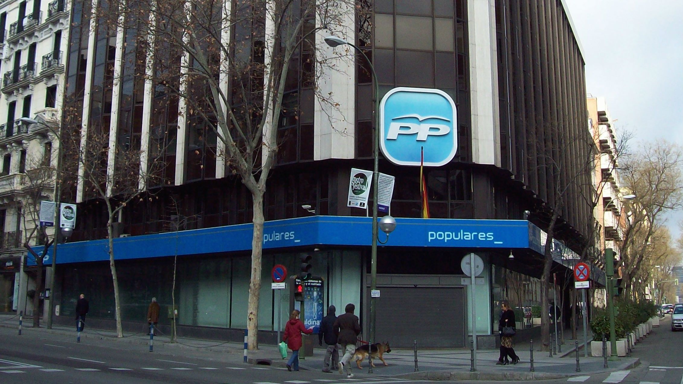 Registro en la sede del PP de Madrid