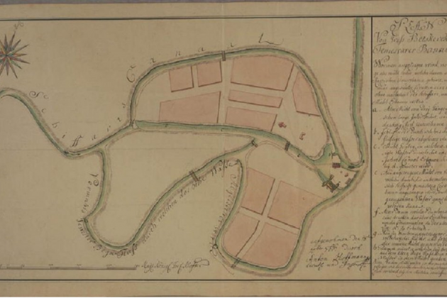 Plano de Nueva Barcelona (1733). Fuente Bibliothèque National de France