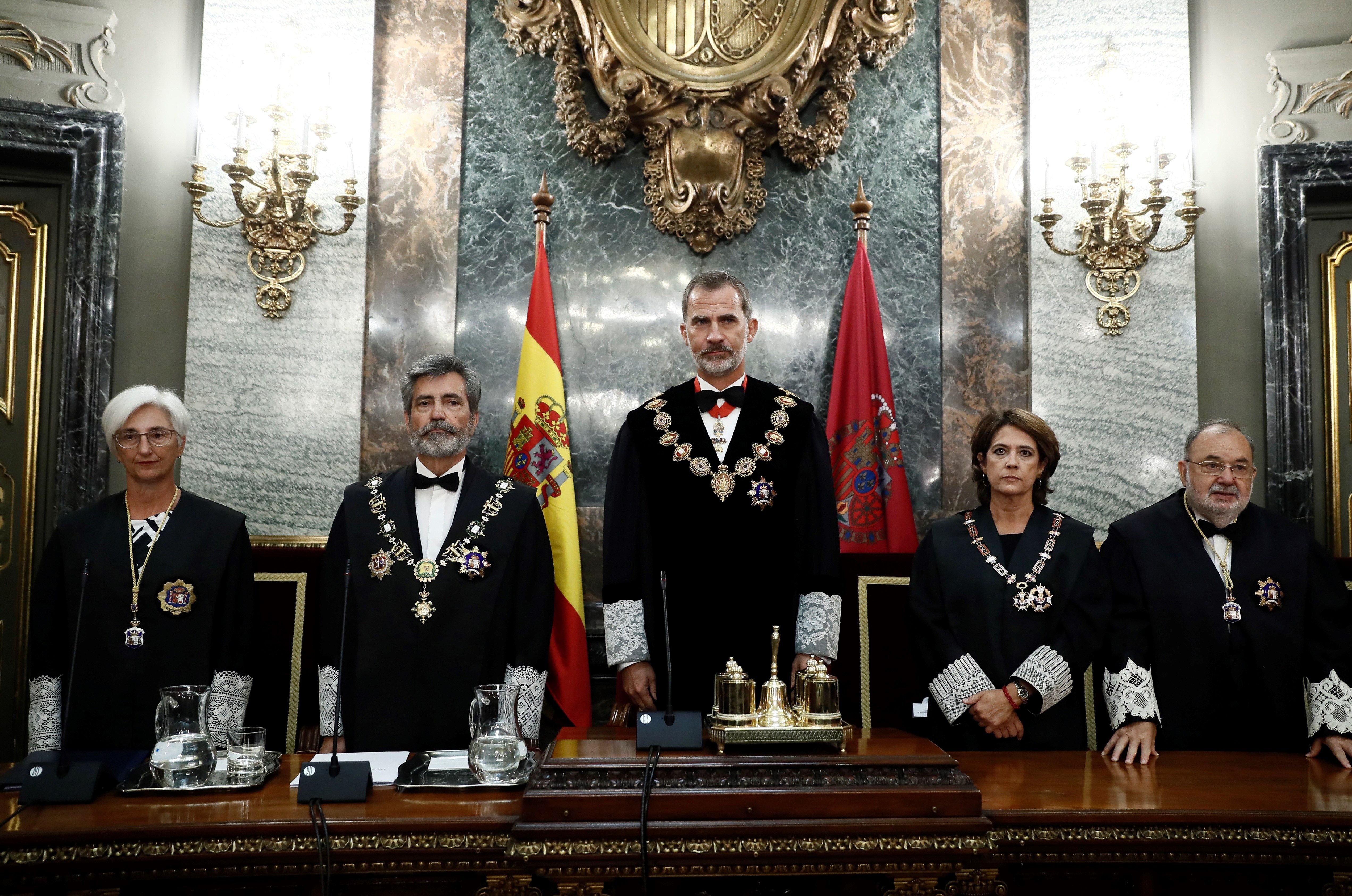 Spain's king closes ranks with the judiciary ahead of Catalan trial sentence