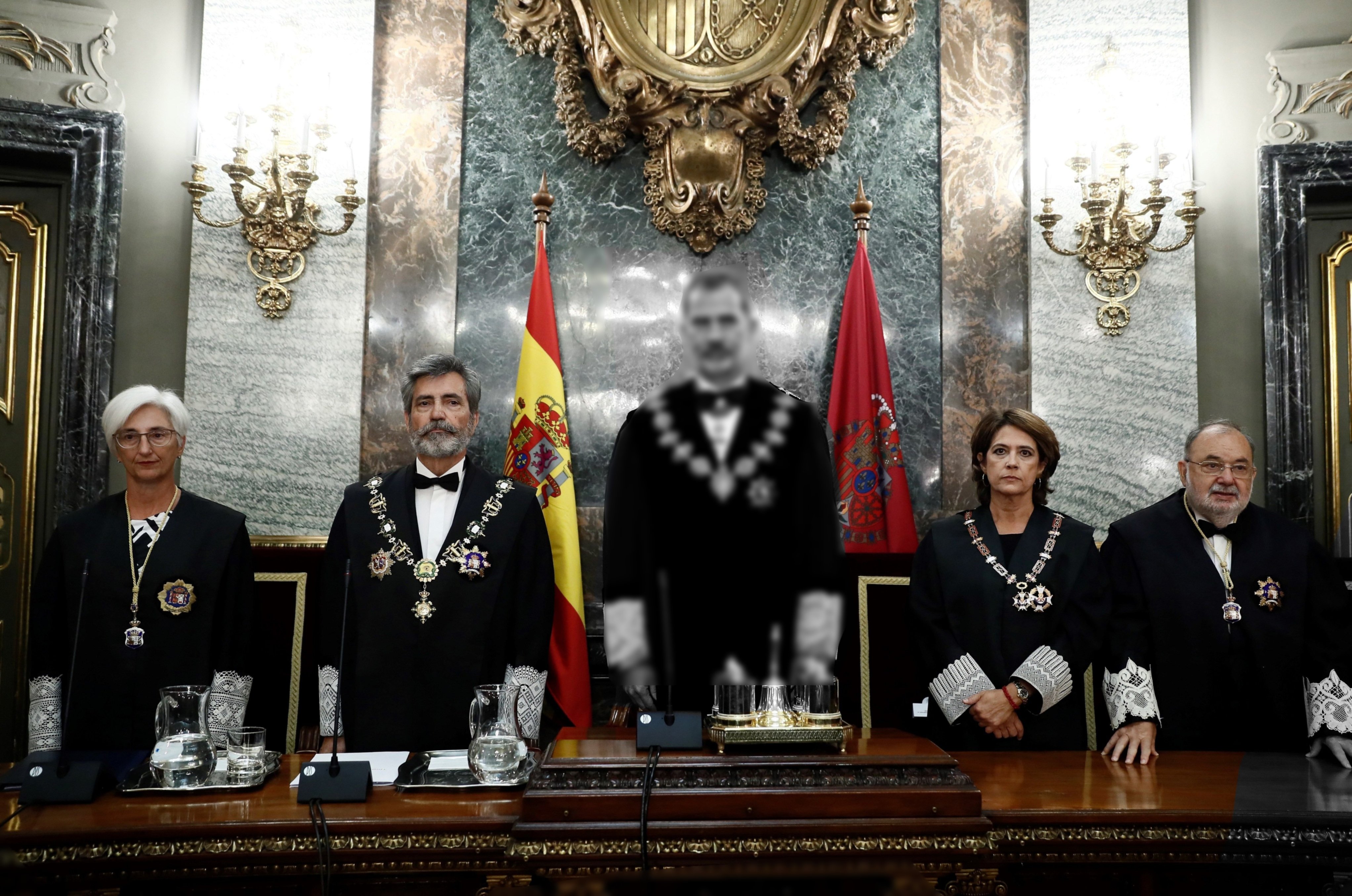 Les portades fan desaparèixer el Rei de la inauguració de l’any judicial