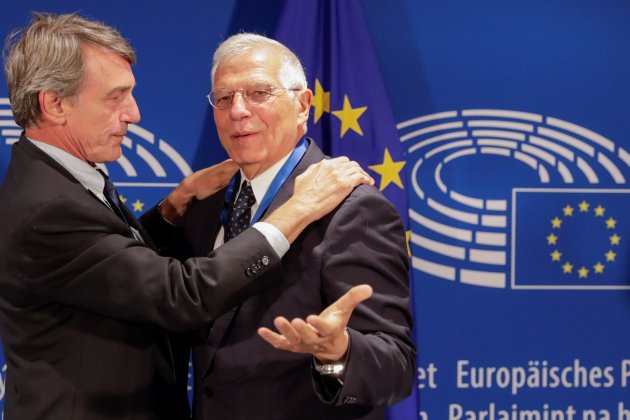 Josep Borrell DAvid-Maria Sassoli presidente Parlamento Europeo - Efe