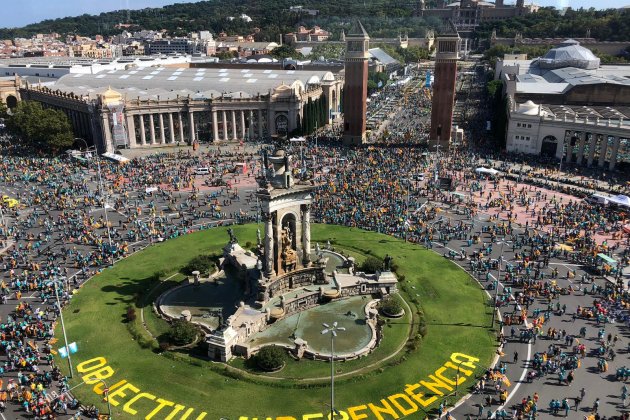 Plaça Espanya manifestació diada 2019 - Marina Fernàndez