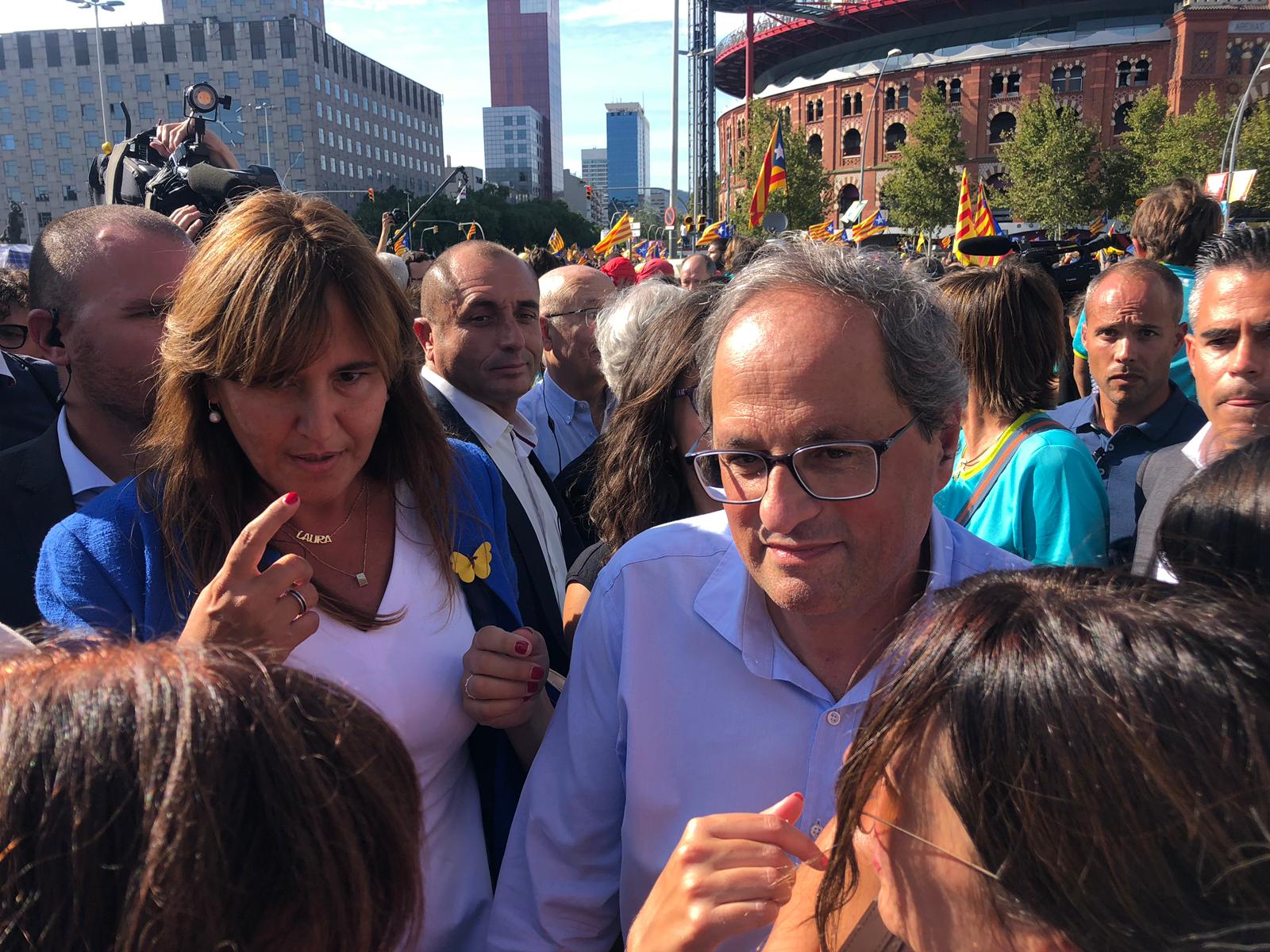 VÍDEO|Torra, a la Diada: "Avui ja es comença a respondre a la sentència"