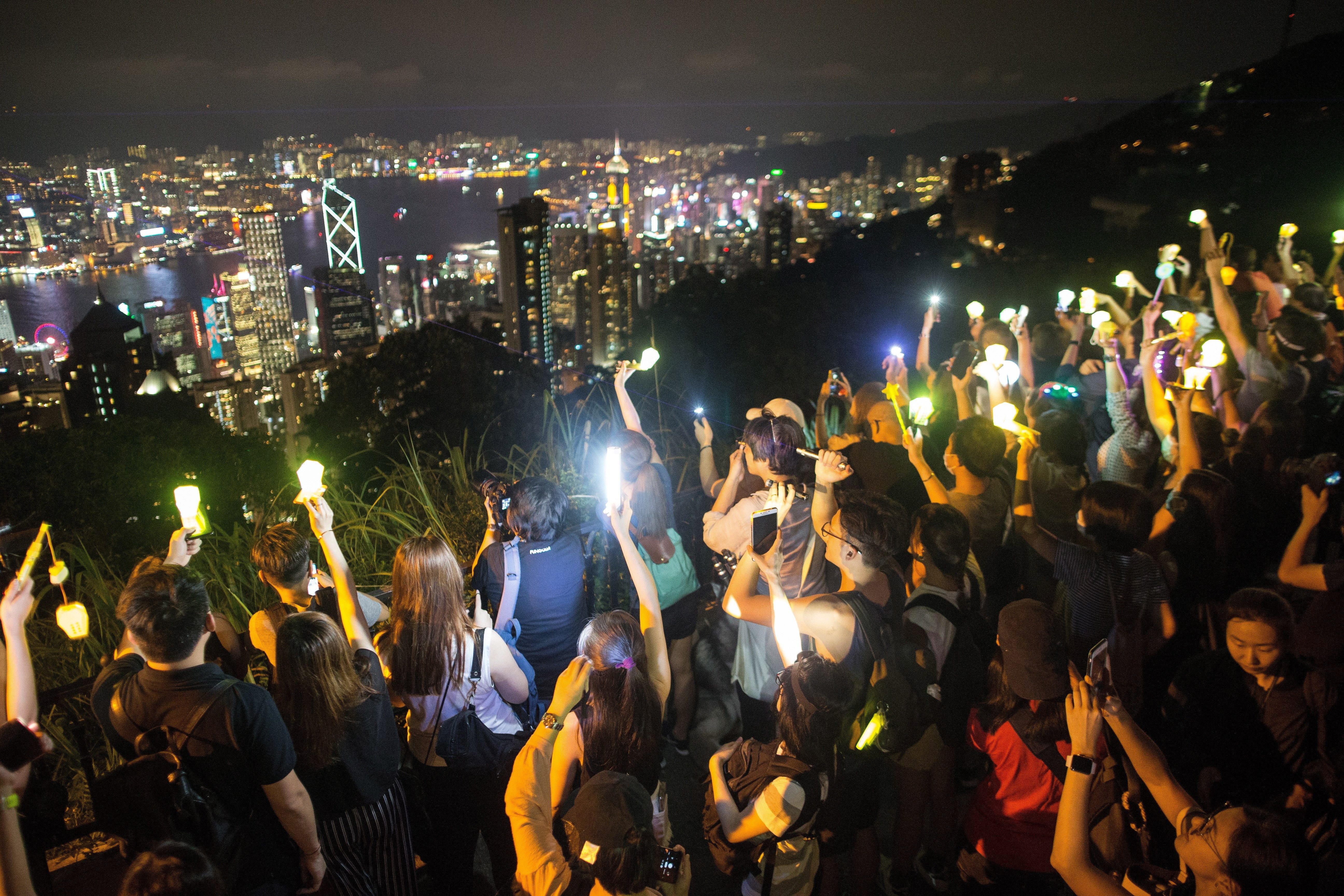 Demonstration organised in Hong Kong to support Catalonia