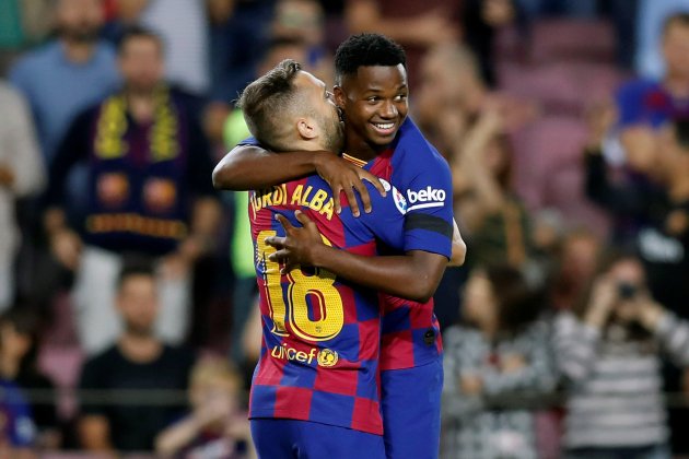 Jordi Alba Ansu Fati Barça València EFE