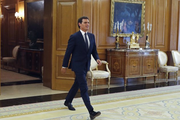 Consultes Rei investidura Sánchez Albert Rivera - Efe Consultes Rei investidura Sánchez Albert Rivera - Efe