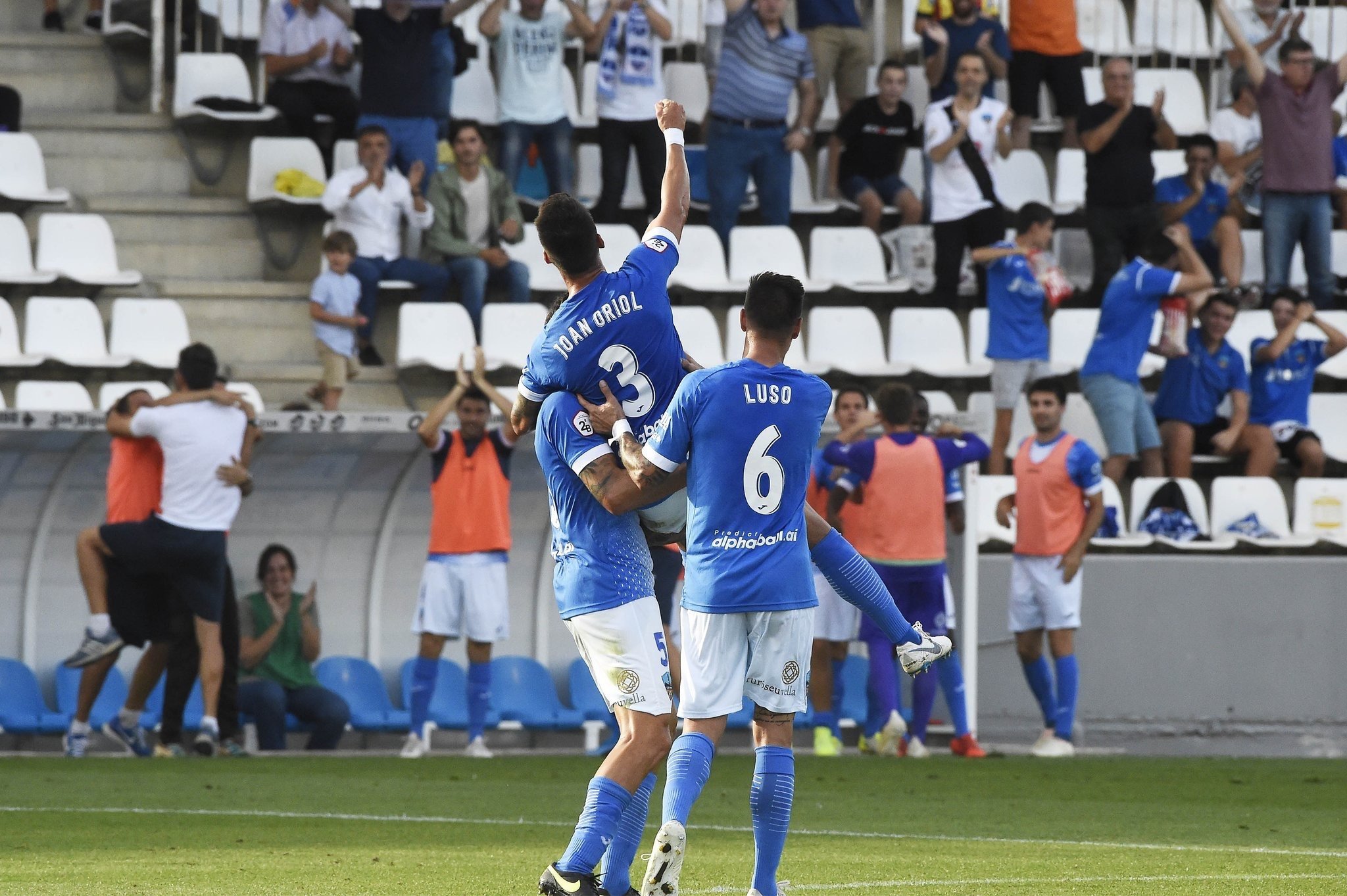 El lateral del Lleida Esportiu Joan Oriol s'estrena amb el gol de la jornada al futbol català