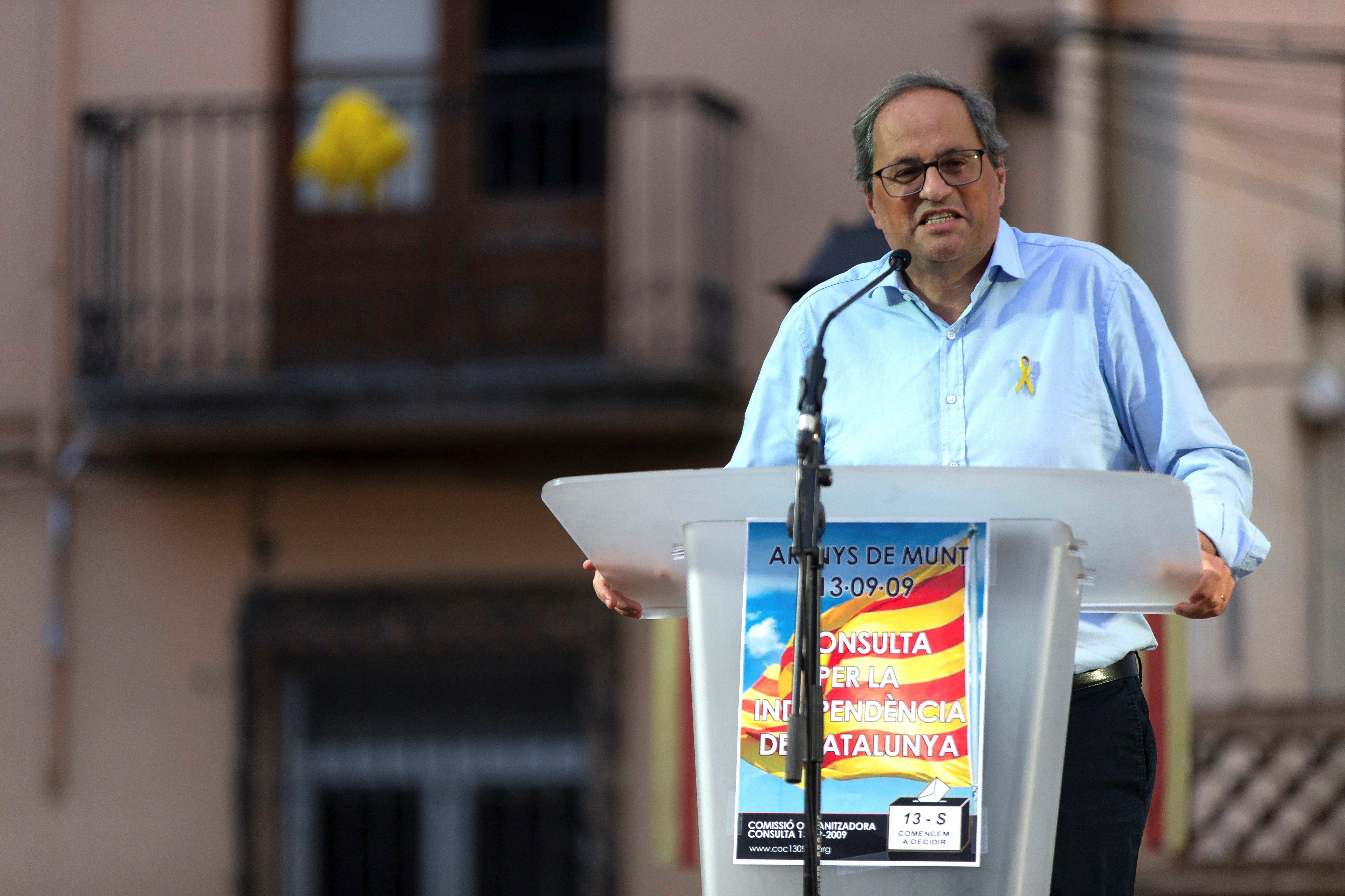 Torra, después de la notificación del TSJC: "No podemos ceder"