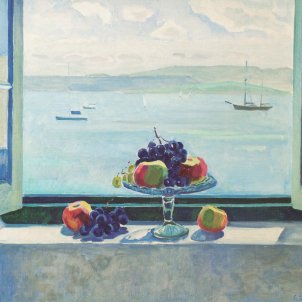 J. Serra Llimona, 'Fruita a la finestra'. Pintar Consell Insular de Menorca