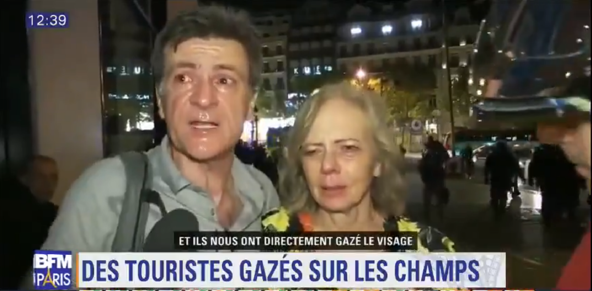 VIDEO | Unos turistas, víctimas del gas lacrimógeno en París