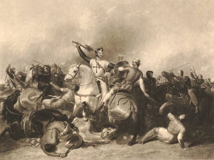 Croades, combate idealizado entre Ricard Cor de León y Saladí wikimedia