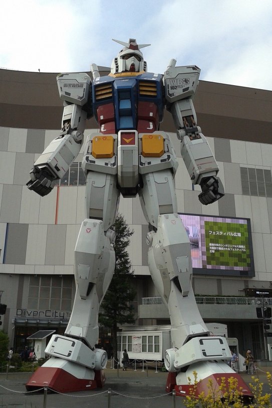 odaiba gundam medida|tamaño real - japo