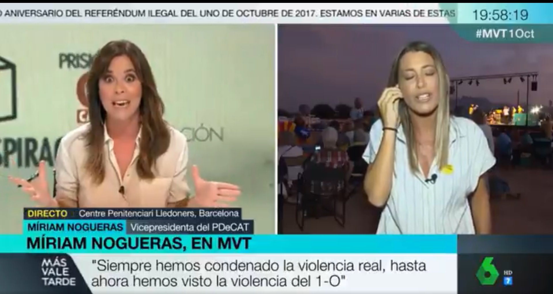 VÍDEO: Una presentadora de La Sexta explota per un comentari de Nogueras sobre Ferreras i Villarejo