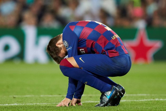 Pique triste Barca Inter EFE