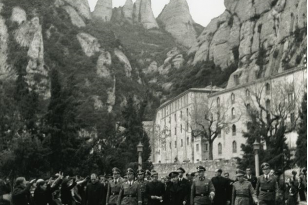 Himmler en Montserrat. Foto Perez de Rozas. Fuente Archivo Fotografic de Catalunya