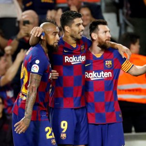 arturo vidal luis suarez messi barça efe arturo vidal luis suarez messi barça efe