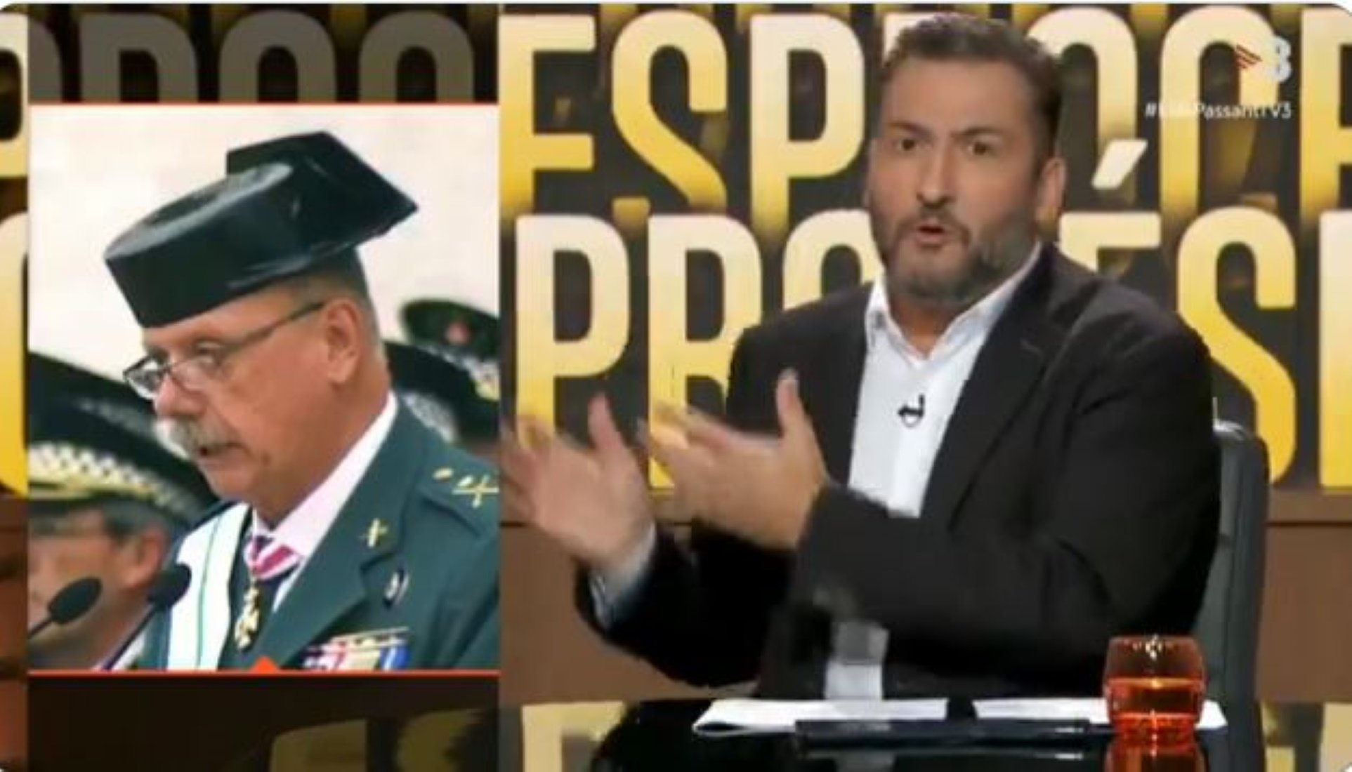 Así desmonta con ironía Toni Soler el acto de la Guardia Civil