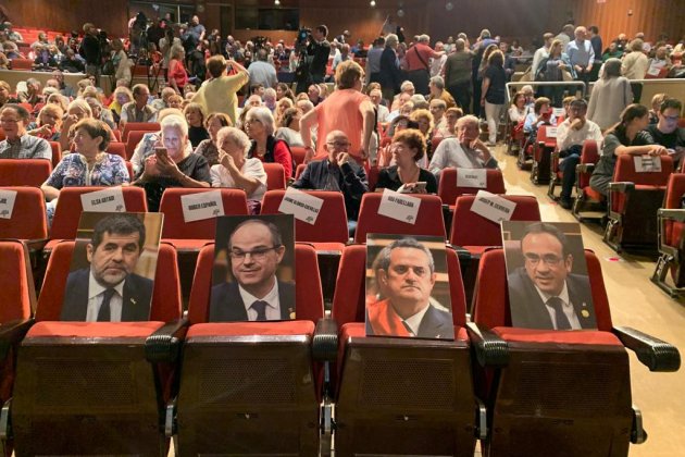 Acto de Junts per Catalunya 'Juntos, ganamos. Contra la sentencia, independencia' en Terrassa, con Torra, Puigdemont y Mas