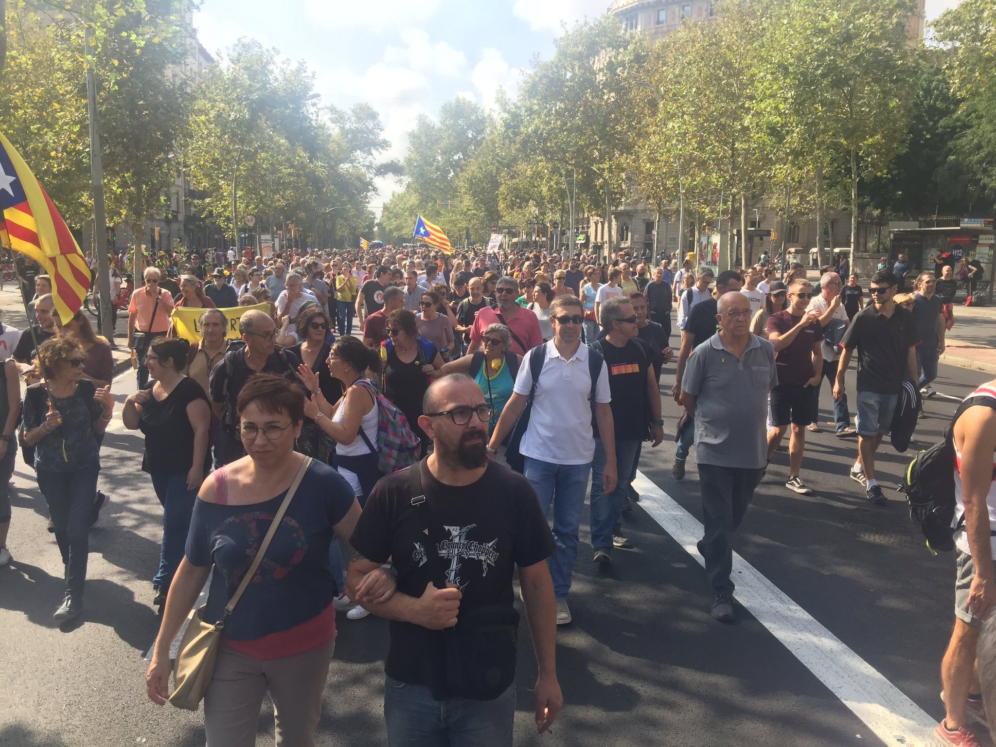 VIDEOS: Les imatges de la primera mobilització contra la sentència