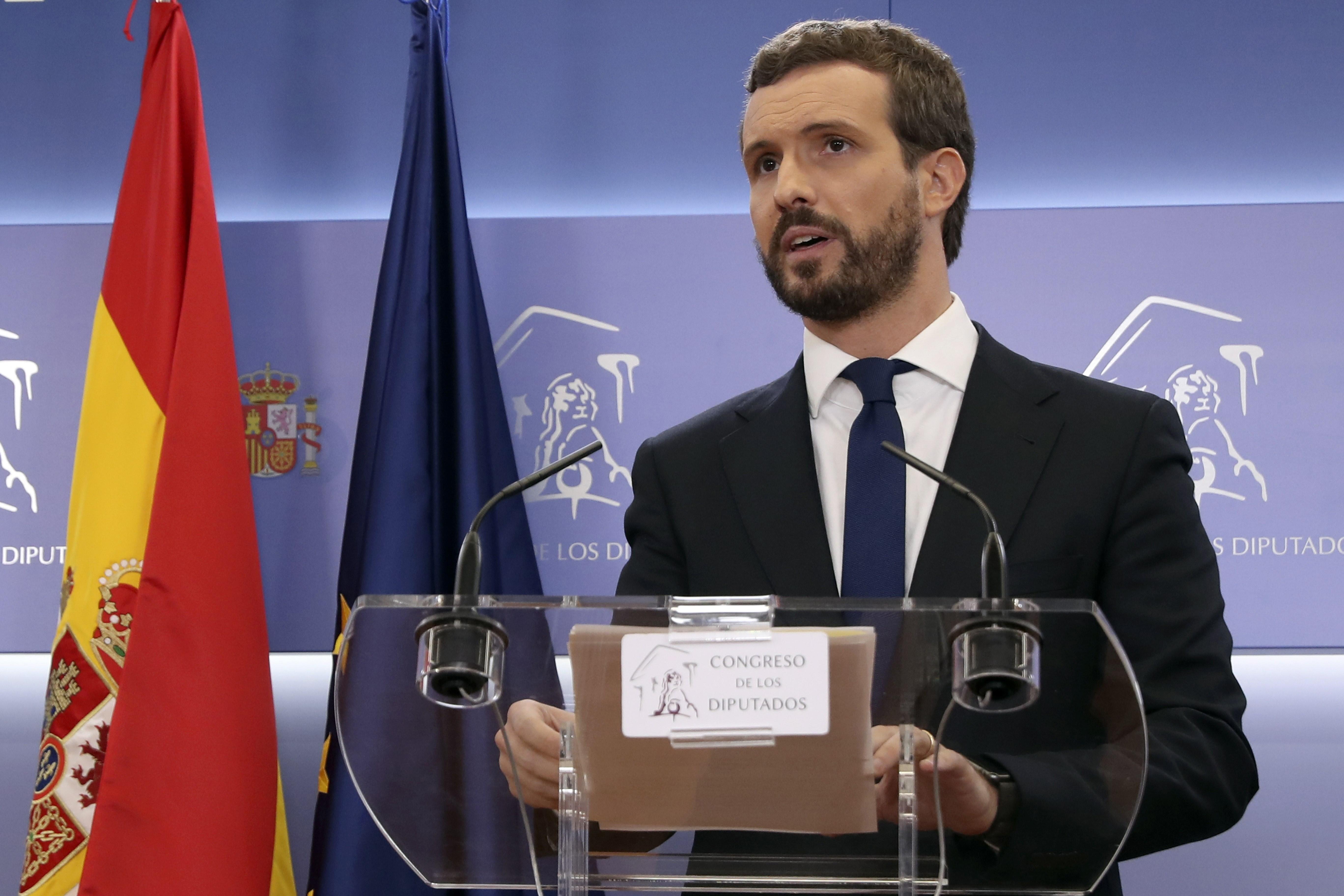 Casado demana  a Sánchez que activi la Llei de Seguretat Nacional per frenar la tensió a Catalunya