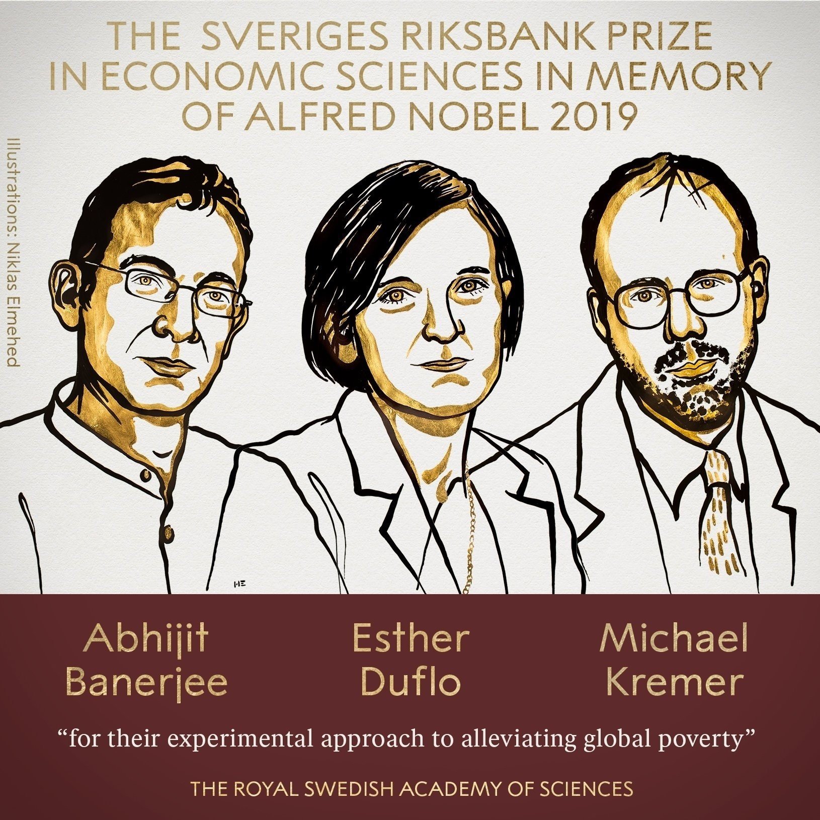 Tres investigadores ganan el Nobel de Economía por un trabajo sobre la pobreza