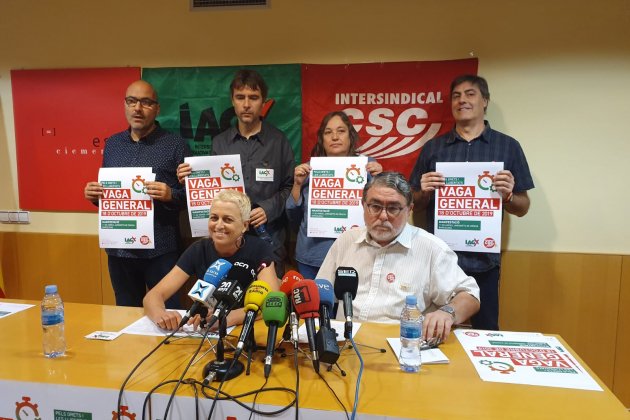 Intersindical huelga general presentación Carlota Sierra