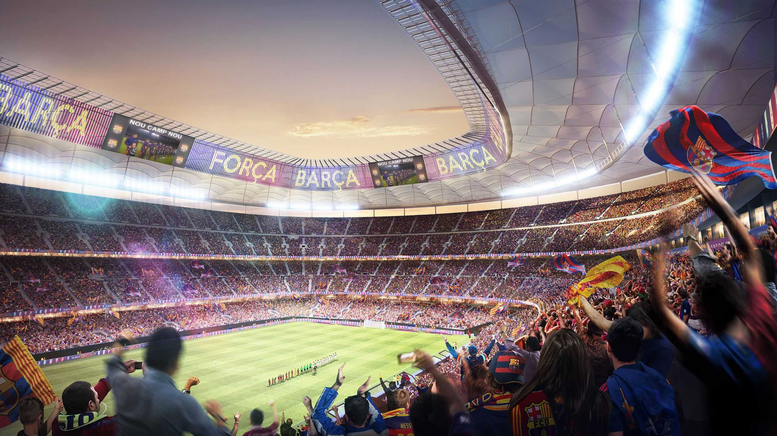 La maqueta del Nou Camp Nou, al detall