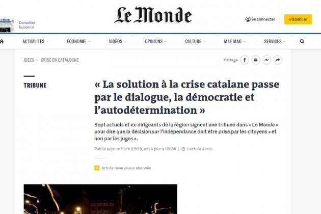 Le Monde carta conjunta