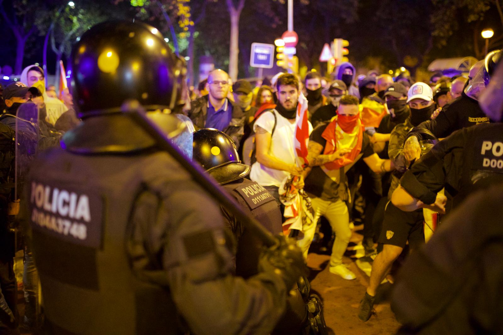 Un ultra reconoce que agredió a un mosso en las manifestaciones postsentencia