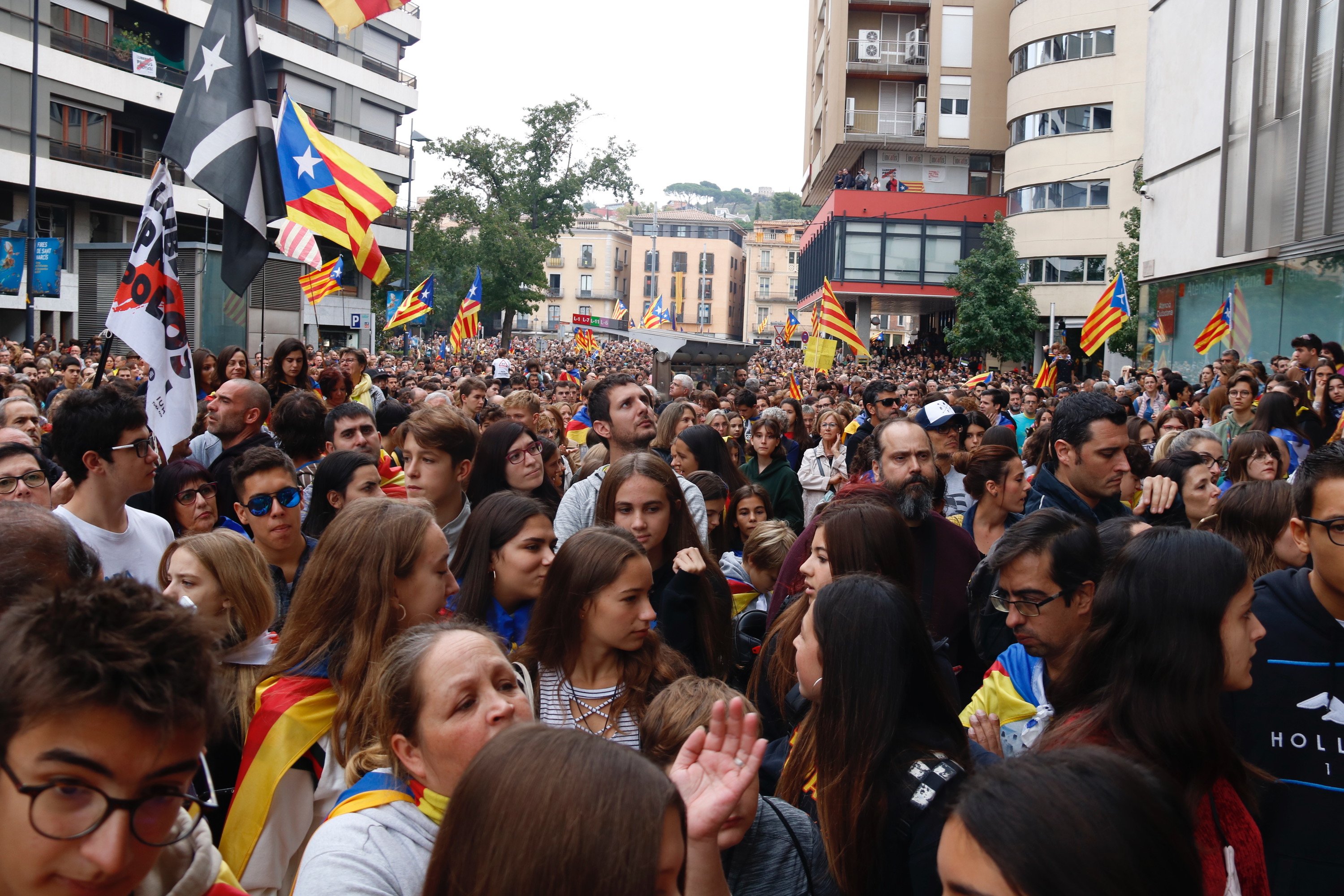 huelga general 18O manifestación Girona ACN