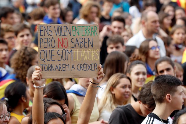 huelga general manifestación estudiantes Barcelona EFE