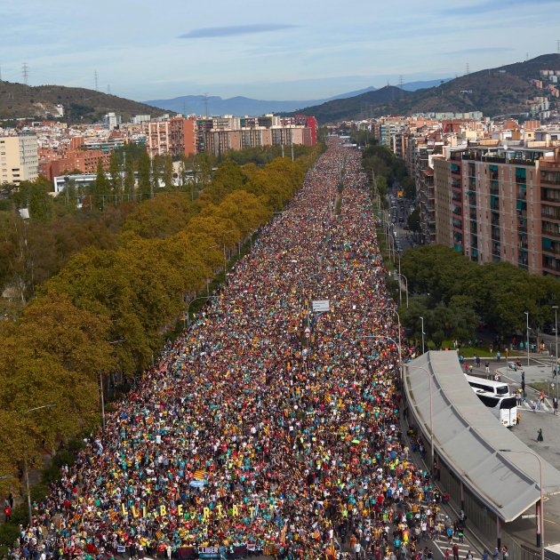 Marxa per la Llibertat entrada Barcelona - EFE