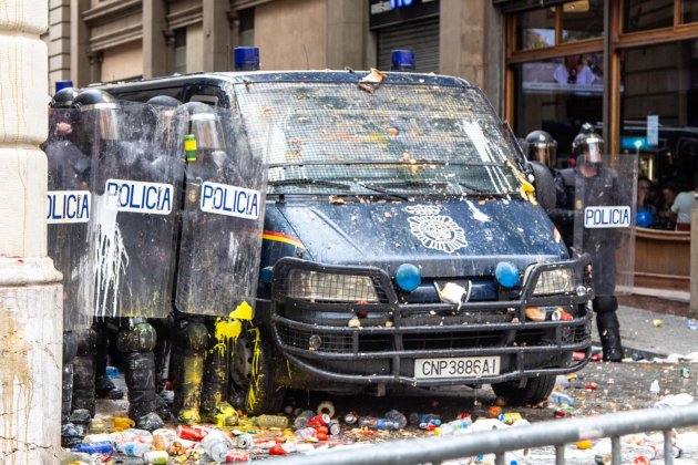 Cordó Via Laietana Policia Nacional vaga 18-O Marc Ortin 